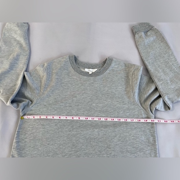 Clu Too Sweater Dress Large Gray Mixed Media Layered Pleated Long Sleeve Women’s - Picture 3 of 9